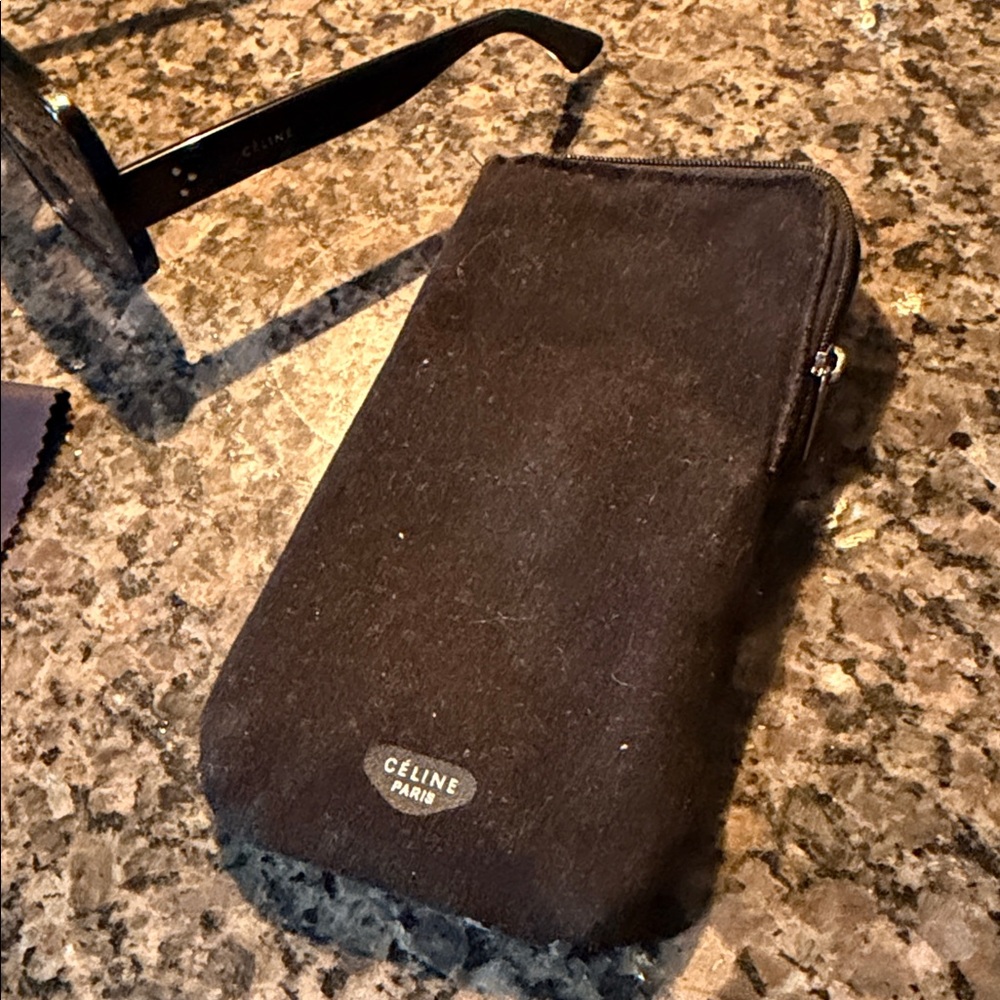 Celine Black Oversized Sunglasses EUC - Picture 8 of 12